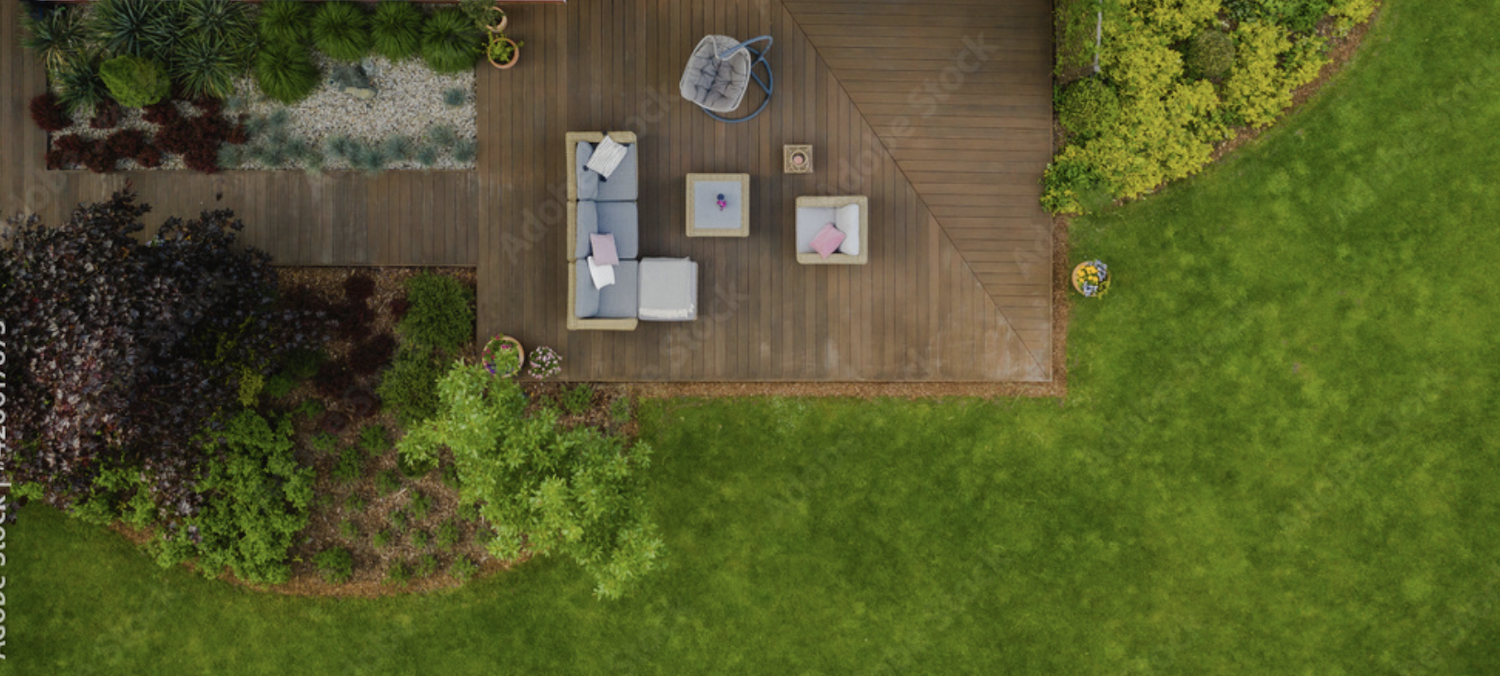 Ogród dron panorama